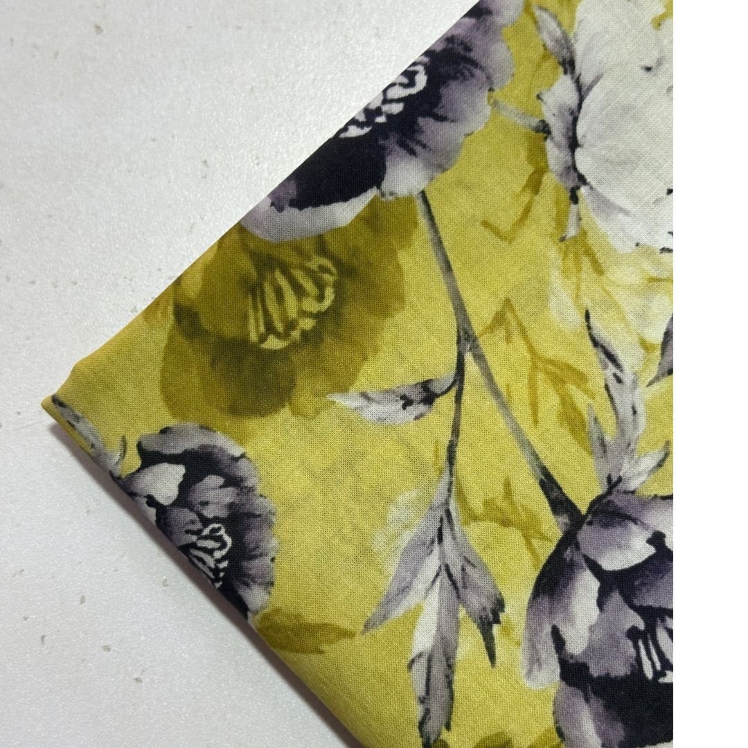 Unstitched Lawn cotton Fabric 2pc