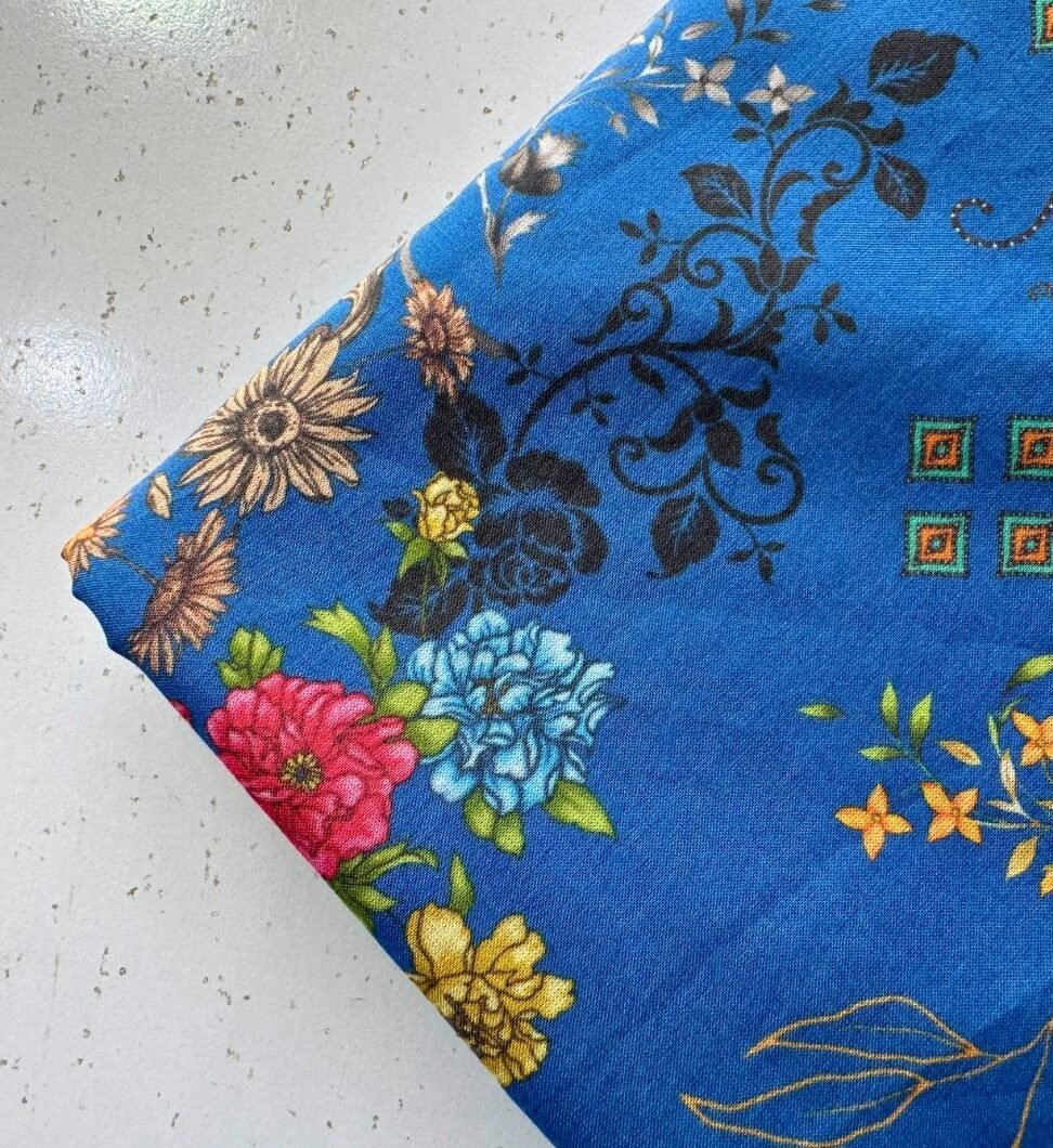 Unstitched Print Lawn Fabric 2pc