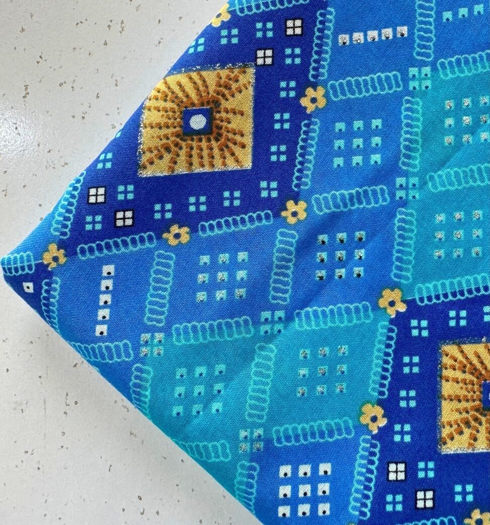 Unstitched Print Lawn Fabric 2pc