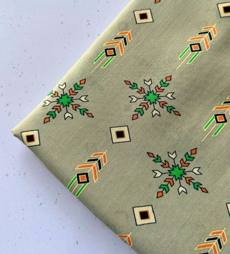 Unstitched Print Lawn Fabric 2pc