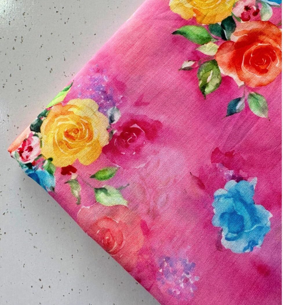 Unstitched Print Lawn Fabric 2pc